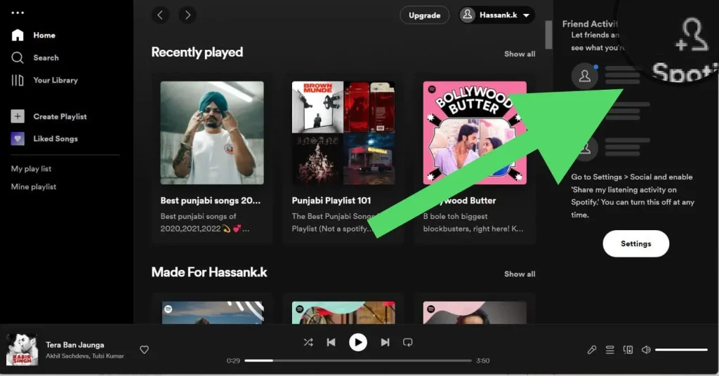 How to Add Friends on Spotify Pc Step 1