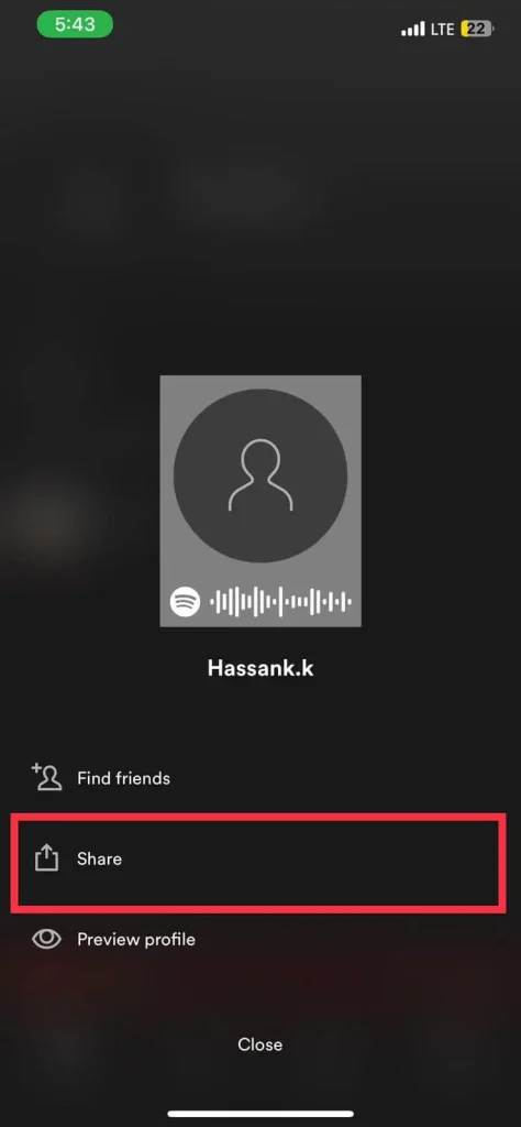 How to Add Friends on Spotify using Profile Scanning Part 4
