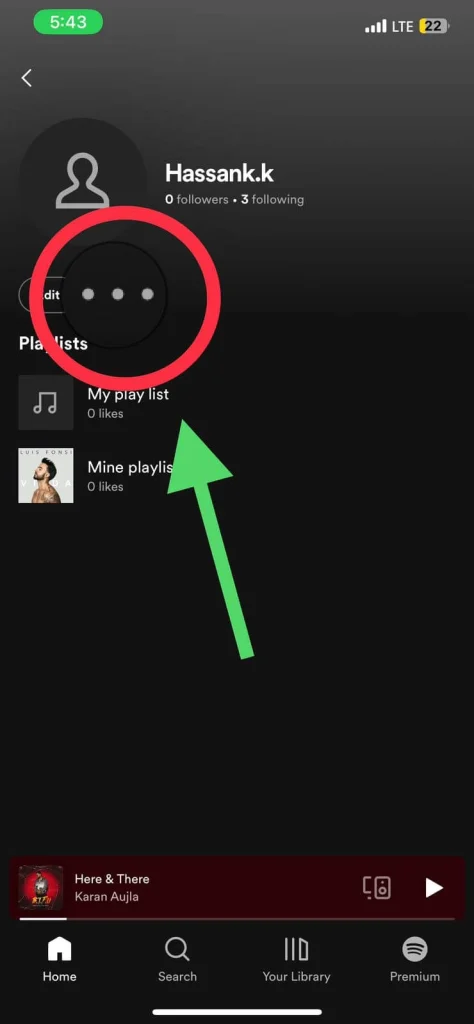 How to add friends on Spotify with Facebook on mobile step 3