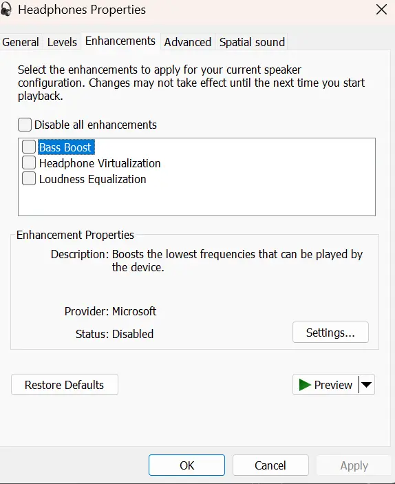 how to Change Eq on Windows 11 step 4