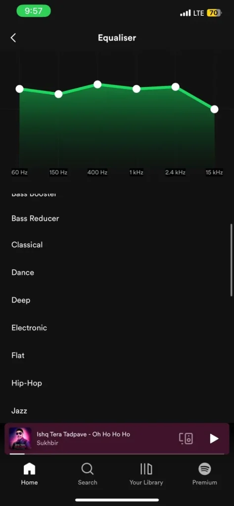 how to increase bass on Spotify step 5
