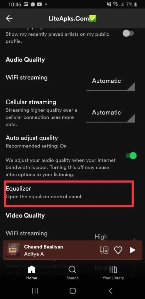 how to use Spotify equalizer android step 3