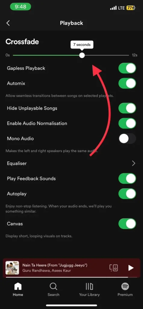 How To Enable gapless Playback on Spotify step 5