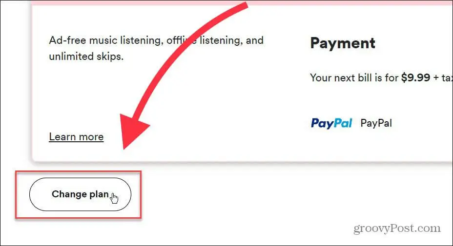 How to Change Credit Card On Spotify step 6