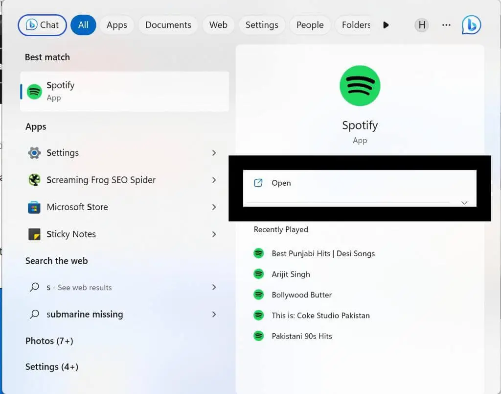 How to turn off Shuffle on desktop app step 1