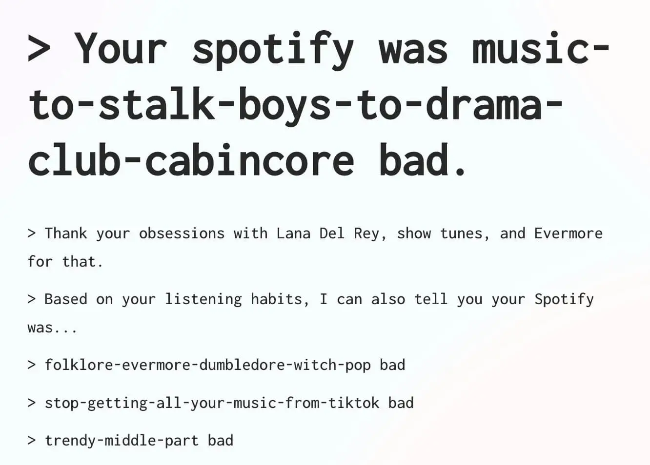 Judge my Spotify music