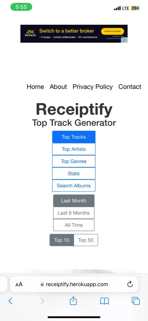 How to Get Receiptify Step 3