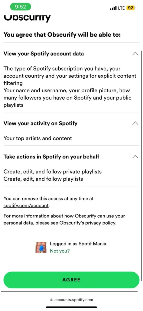How to get Spotify Obscurity step 3