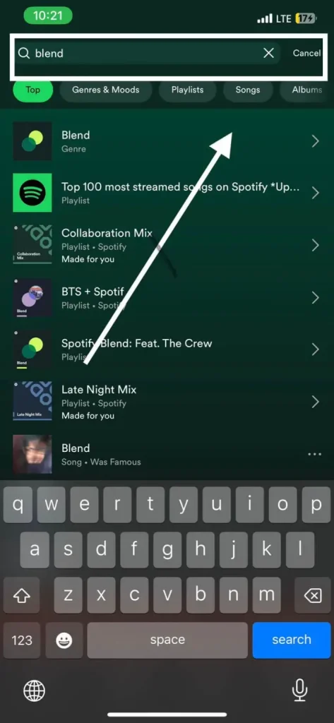 Spotify blend Colors meaning step 2