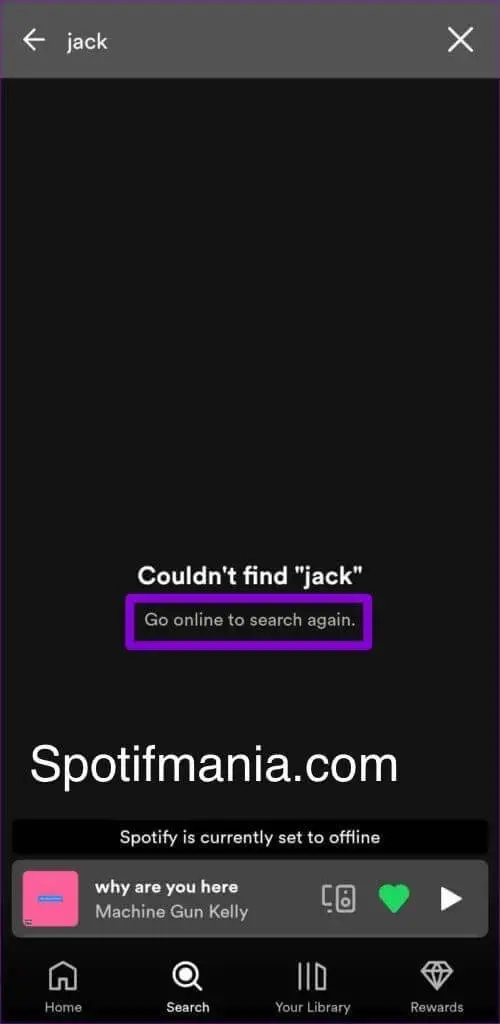 Spotify Search is not working properely