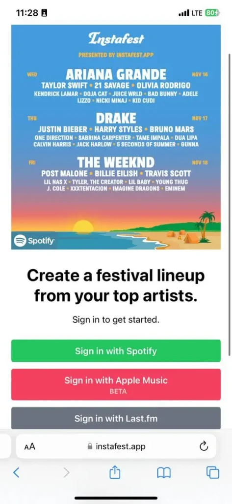 how to get Spotify festival step 2