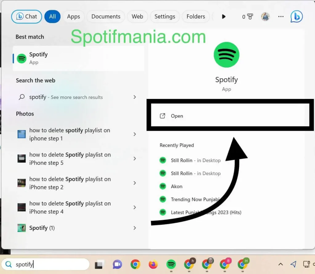 How to delete Spotify playlist on Pc and MACOS step 1