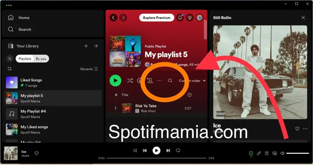How to delete Spotify playlist on Pc and MACOS step 3
